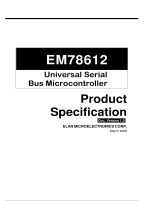 ELAN Microelectronics Corporation EM78612 User manual