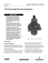 Emerson 1301 Series Pressure Reducing Regulators User manual