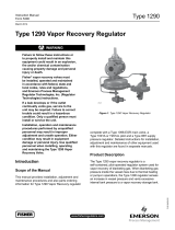 Emerson Type 1290 Vapor Recovery Regulator User manual