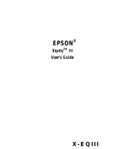 Epson Equity III User manual