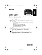 Epson WorkForce WF-2630 Quick start guide