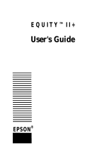 Epson II+ User manual