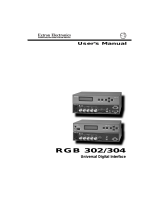 Extron electronic RGB 302 User manual