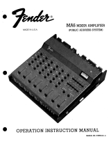 Fender MA6 Mixer Amplifier User manual