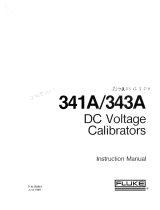 Fluke 343a dc voltage calibrators User manual