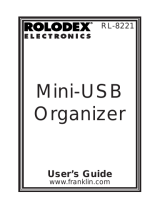 Rolodex Mini-USB Organizer RL-8221 User manual
