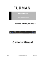 Furman Sound PM-PRO-E User manual