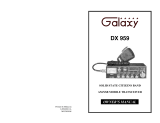 GALAXY Microsystems Galaxy SOLID STATE CITIZENS BAND AM/SSB MOBILE TRANSCEIVER DX 959 User manual