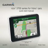 Garmin Nüvi nüvi® 3790 for Volvo Cars User manual