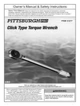 Harbor Freight Tools 1/4 in. Drive Click Type Torque Wrench User manual