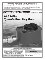 Pittsburgh Automotive 10 ton Hydraulic Short Body Ram Owner's manual