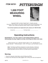 Pittsburgh 1000 Ft. Measuring Wheel Owner's manual