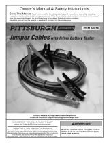 Pittsburgh Automotive 12 ft. 8 Gauge Heavy Duty Booster Cables with Inline Battery Tester Owner's manual