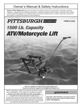 Pittsburgh Automotive 1500 lb. Capacity ATV/Motorcycle Lift Owner's manual