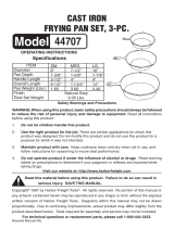 Ship to Shore 3 Pc Cast Iron Frying Pans User manual