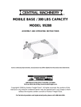 Central Machinery 300 Lb. Capacity Mobile Base User manual