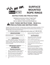 Harbor Freight Tools 4 Pc Surface_Mounted Rope Rings Owner's manual