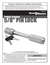Harbor Freight Tools 5/8 in. Trailer Coupler Pin Lock with 2 Keys Owner's manual