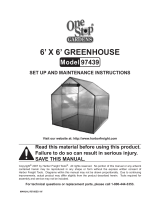 One Stop Gardens 6 ft. x 6 ft. Greenhouse User manual