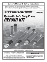 Pittsburgh Automotive 7 Pc Hydraulic Auto Body/Frame Repair Kit Owner's manual