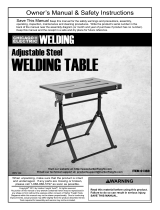 Chicago Electric Adjustable Steel Welding Table Owner's manual