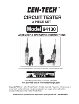 Harbor Freight Tools Circuit Tester Set 3 Pc User manual