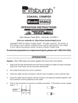 Pittsburgh Coaxial Cable Compression Tool Owner's manual