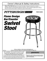 Pittsburgh Automotive Flame Design Bar/Counter Swivel Stool Owner's manual