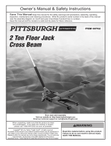 Pittsburgh Automotive Steel Floor Jack Cross Beam Owner's manual