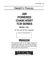 Harrington Hoists Chainsaw Sharpener TCR User manual