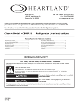 Heartland Refrigerator HCBMR19 User manual