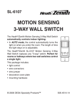 Heath Zenith Motion Sensing 3-Way Wall Switch SL-6107 User manual