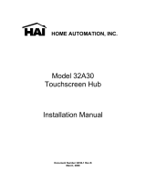 Home Automation Touchscreen Hub 32A30 User manual