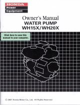 Honda WH15X/WH20X Owner's manual
