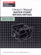 Honda WP20X, WP30X Owner's manual