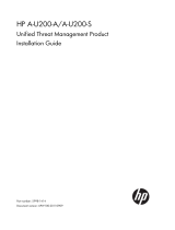 HP 200 Unified Threat Management (UTM) Appliance Series Installation guide