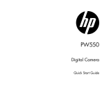 HP PW550 Digital Camera Quick start guide
