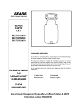 Kenmore 1/2 Horsepower Deluxe Disposer - Dark Gray User manual