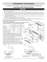 Crosley LRA257ST21 Installation guide