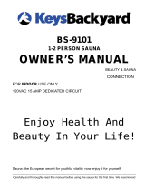 Keys Backyard 1-2 Person Sauna BS-9101 User manual