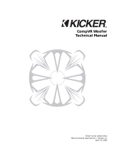 Kicker CompVR , Version 2.1 (04/23/2002) Owner's manual