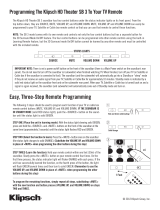 Klipsch HD Theater SB 3 User manual