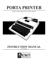 Krown Manufacturing PORTA PRINTER 2000 User manual