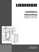 Leibherr USA Refrigerators and freezers for integrated use, door-on-door HRB 1110 HF 851 User manual