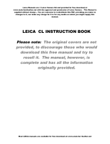 Leica CL Operating instructions