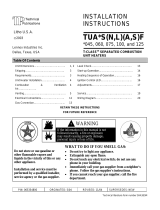 Lennox TUA100S User manual