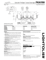 Lightolier PA3A7050 User manual