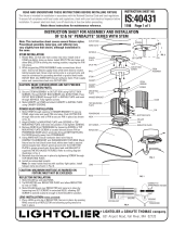 Lightolier 12" PENDALYTE SERIES User manual