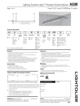 Lightolier Lighting Systems Agili-T Pendant Direct/Indirect AGM User manual