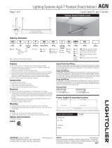 Lightolier Lighting Systems Agili-T Pendant Direct/Indirect AGN User manual
